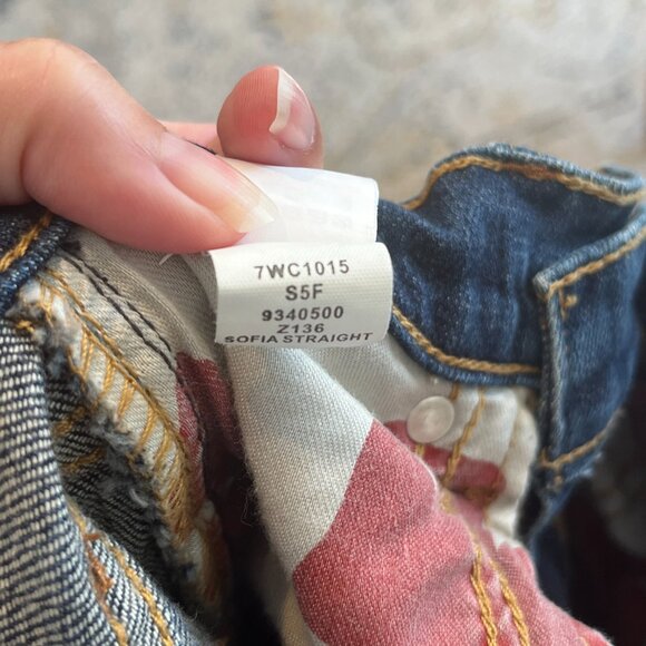 Lucky Brand Sophia Straight Size 2 Long Denim Distressed - Picture 10 of 11